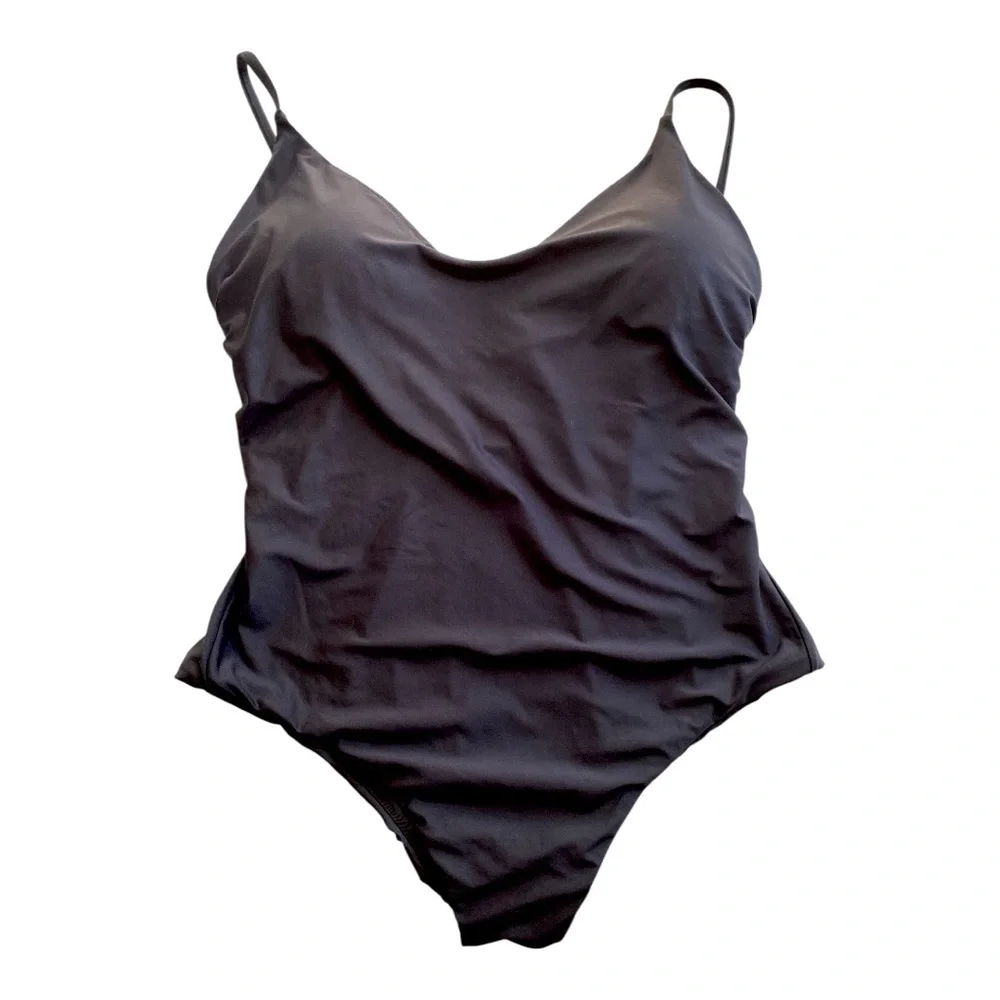J. Crew Rounded V-neck One-piece Swimsuit